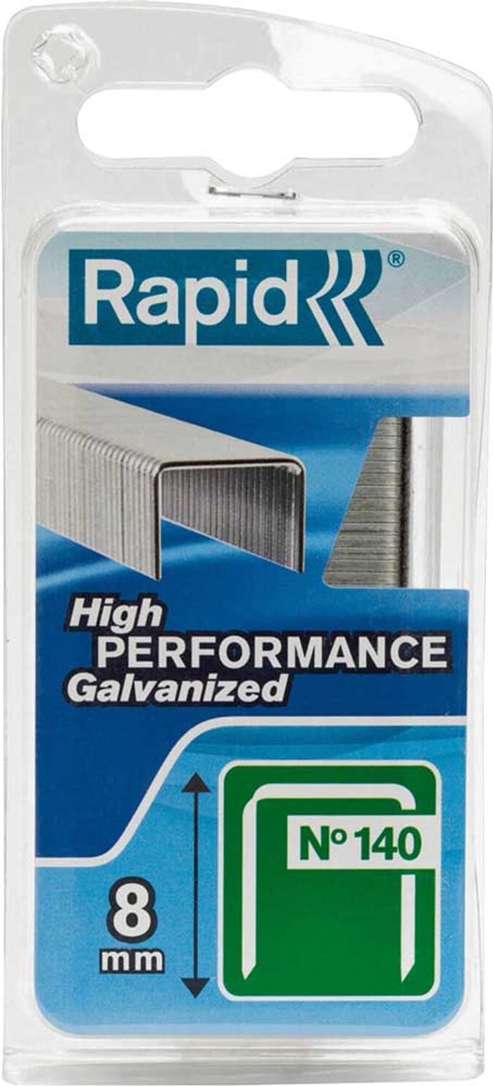 Tooled Up | Rapid Rapid Type 140 Galvanised Staples 8mm Pack of 650 Rapid Rapid Type 140 Galvanised Staples 8mm Pack of 650