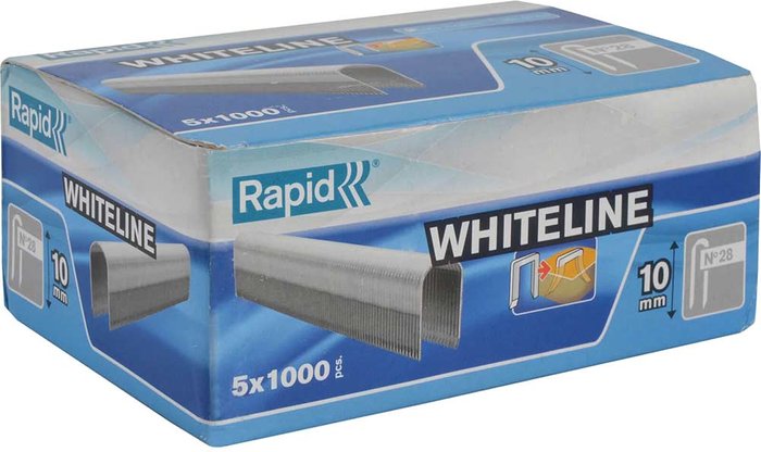 Tooled Up | Rapid Rapid 28 White Staples 10mm Pack of 5000 Rapid Rapid 28 White Staples 10mm Pack of 5000