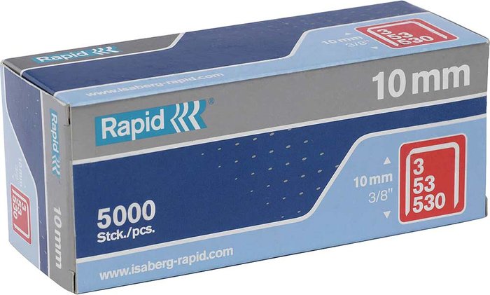 Tooled Up | Rapid Rapid Type 53 Galvanised Staples 10mm Pack of 5000 Rapid Rapid Type 53 Galvanised Staples 10mm Pack of 5000