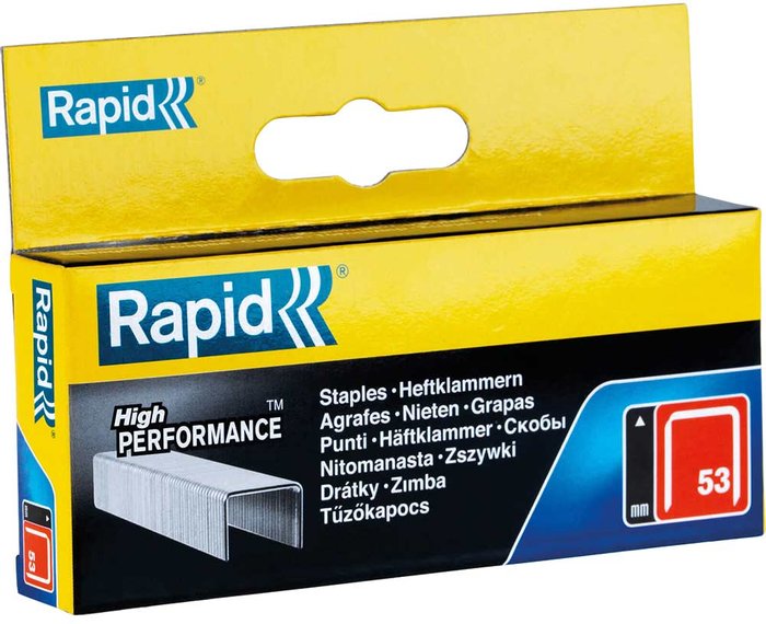 Tooled Up | Rapid Rapid Type 53 Galvanised Staples 12mm Pack of 2500 Rapid Rapid Type 53 Galvanised Staples 12mm Pack of 2500