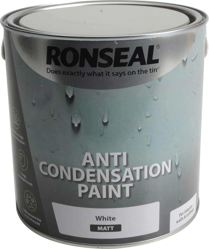 Tooled Up | Ronseal Ronseal Anti Condensation Paint White Matt 2.5l Ronseal Ronseal Anti Condensation Paint White Matt 2.5l