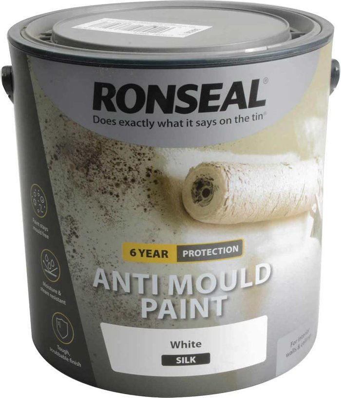 Tooled Up | Ronseal Ronseal Anti Mould Paint White Silk 2.5l Ronseal Ronseal Anti Mould Paint White Silk 2.5l