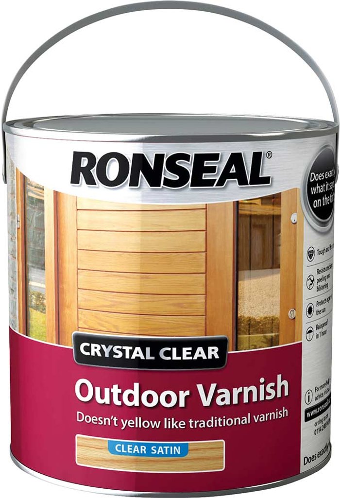 Tooled Up | Ronseal Ronseal Crystal Clear Outdoor Varnish Satin 2.5l Ronseal Ronseal Crystal Clear Outdoor Varnish Satin 2.5l