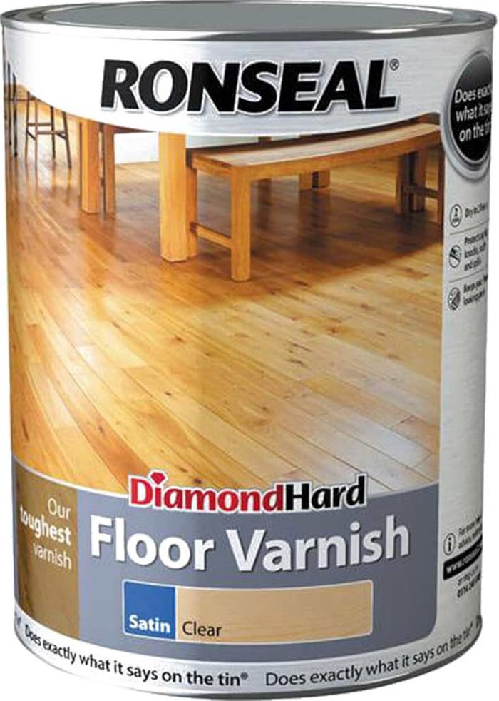 Tooled Up | Ronseal Ronseal Diamond Hard Floor Varnish 5l Satin Ronseal Ronseal Diamond Hard Floor Varnish 5l Satin