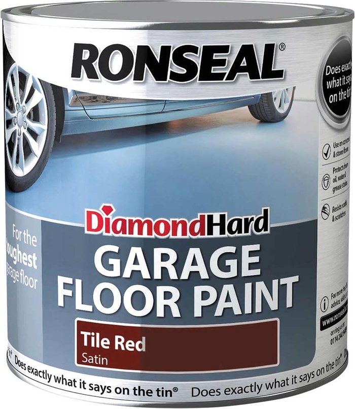 Tooled Up | Ronseal Ronseal Diamond Hard Garage Floor Paint Tile Red 2.5l Ronseal Ronseal Diamond Hard Garage Floor Paint Tile Red 2.5l