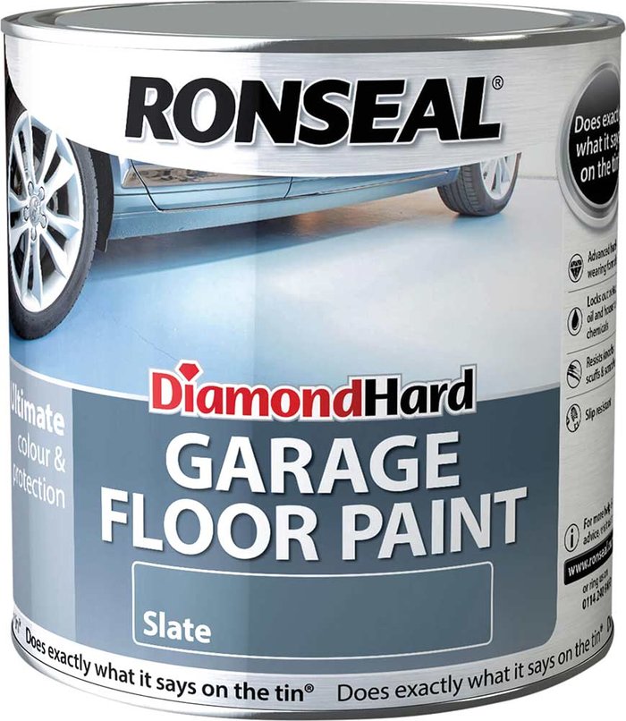 Tooled Up | Ronseal Ronseal Diamond Hard Garage Floor Paint Slate 5L Ronseal Ronseal Diamond Hard Garage Floor Paint Slate 5L