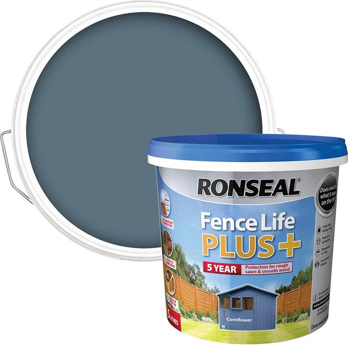 Tooled Up | Ronseal Ronseal Fence Life Plus Cornflower 5l Ronseal Ronseal Fence Life Plus Cornflower 5l