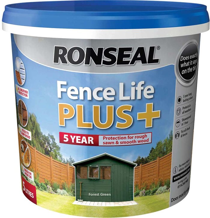 Tooled Up | Ronseal Ronseal Fence Life Plus Forest Green 5l Ronseal Ronseal Fence Life Plus Forest Green 5l
