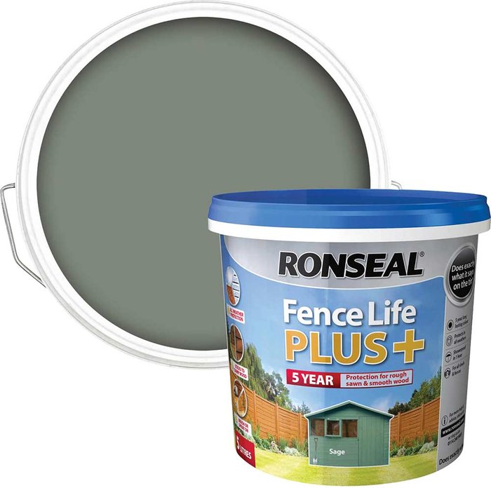 Tooled Up | B&Q Fence Life Plus Sage Matt Fence & Shed Treatment, 5L B&Q Fence Life Plus Sage Matt Fence & Shed Treatment, 5L