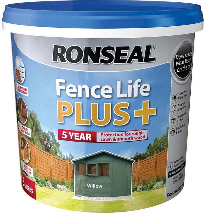 Tooled Up | Ronseal Ronseal Fence Life Plus Willow 5l Ronseal Ronseal Fence Life Plus Willow 5l
