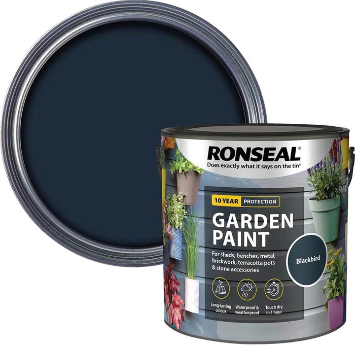 Tooled Up | Ronseal Ronseal General Purpose Garden Paint Blackbird 2.5l Ronseal Ronseal General Purpose Garden Paint Blackbird 2.5l