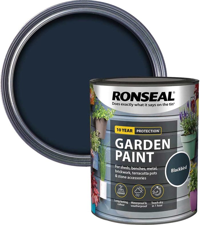 Tooled Up | Ronseal Ronseal General Purpose Garden Paint Blackbird 750ml Ronseal Ronseal General Purpose Garden Paint Blackbird 750ml