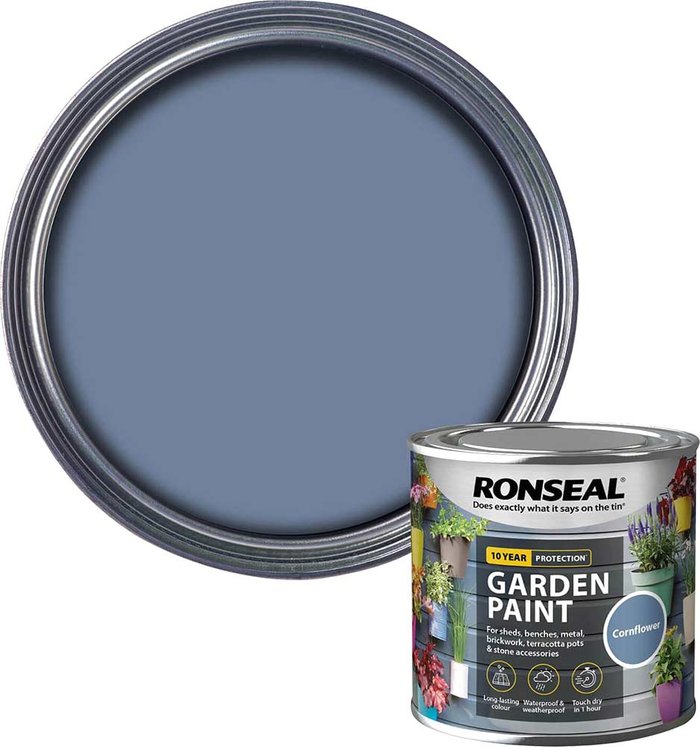 Tooled Up | Ronseal Ronseal General Purpose Garden Paint Cornflower 250ml Ronseal Ronseal General Purpose Garden Paint Cornflower 250ml