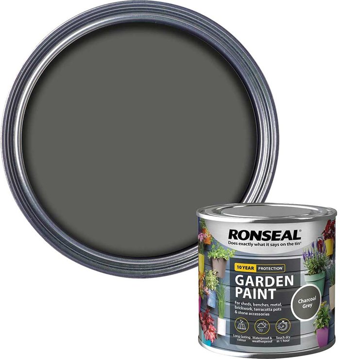 Tooled Up | Ronseal Ronseal General Purpose Garden Paint Charcoal 250ml Ronseal Ronseal General Purpose Garden Paint Charcoal 250ml