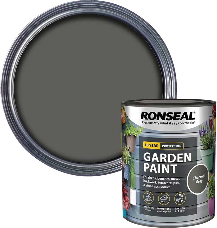 Tooled Up | Ronseal Ronseal General Purpose Garden Paint Charcoal 750ml Ronseal Ronseal General Purpose Garden Paint Charcoal 750ml