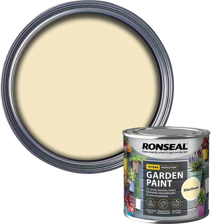 Tooled Up | Ronseal Ronseal General Purpose Garden Paint Elderflower 250ml Ronseal Ronseal General Purpose Garden Paint Elderflower 250ml