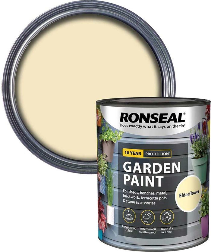 Tooled Up | Ronseal Ronseal General Purpose Garden Paint Elderflower 750ml Ronseal Ronseal General Purpose Garden Paint Elderflower 750ml