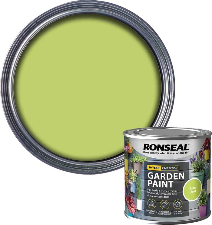 Tooled Up | Ronseal Ronseal General Purpose Garden Paint Lime Zest 250ml Ronseal Ronseal General Purpose Garden Paint Lime Zest 250ml