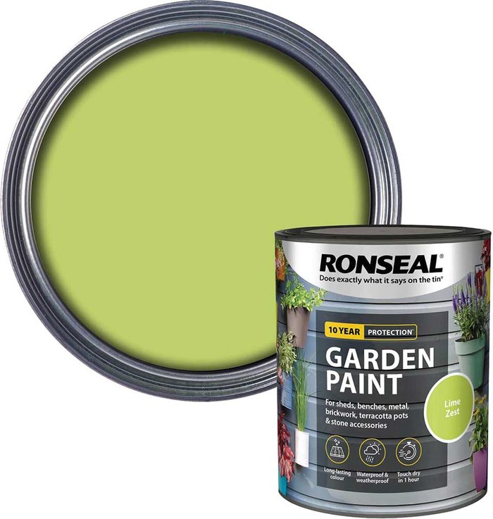 Tooled Up | Ronseal Ronseal General Purpose Garden Paint Lime Zest 750ml Ronseal Ronseal General Purpose Garden Paint Lime Zest 750ml