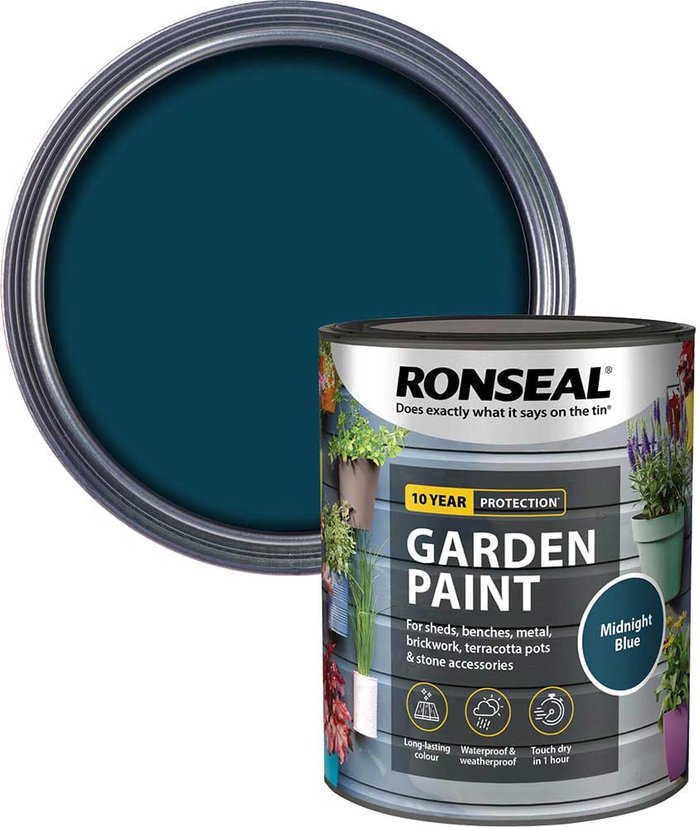 Tooled Up | Ronseal Ronseal General Purpose Garden Paint Midnight Blue 750ml Ronseal Ronseal General Purpose Garden Paint Midnight Blue 750ml