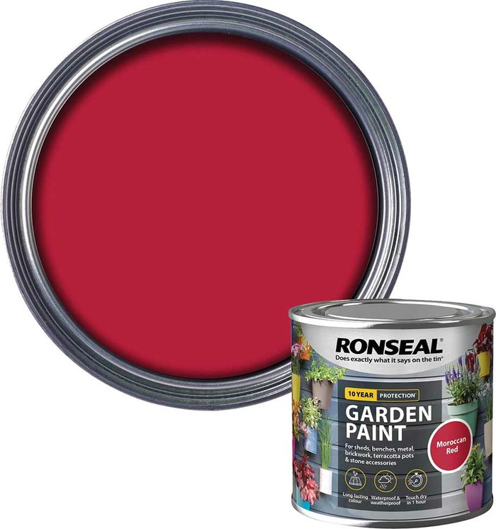 Tooled Up | Ronseal Ronseal General Purpose Garden Paint Moroccan Red 250ml Ronseal Ronseal General Purpose Garden Paint Moroccan Red 250ml