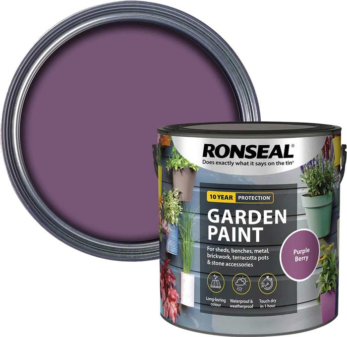 Tooled Up | Ronseal Ronseal General Purpose Garden Paint Purple Berry 2.5l Ronseal Ronseal General Purpose Garden Paint Purple Berry 2.5l