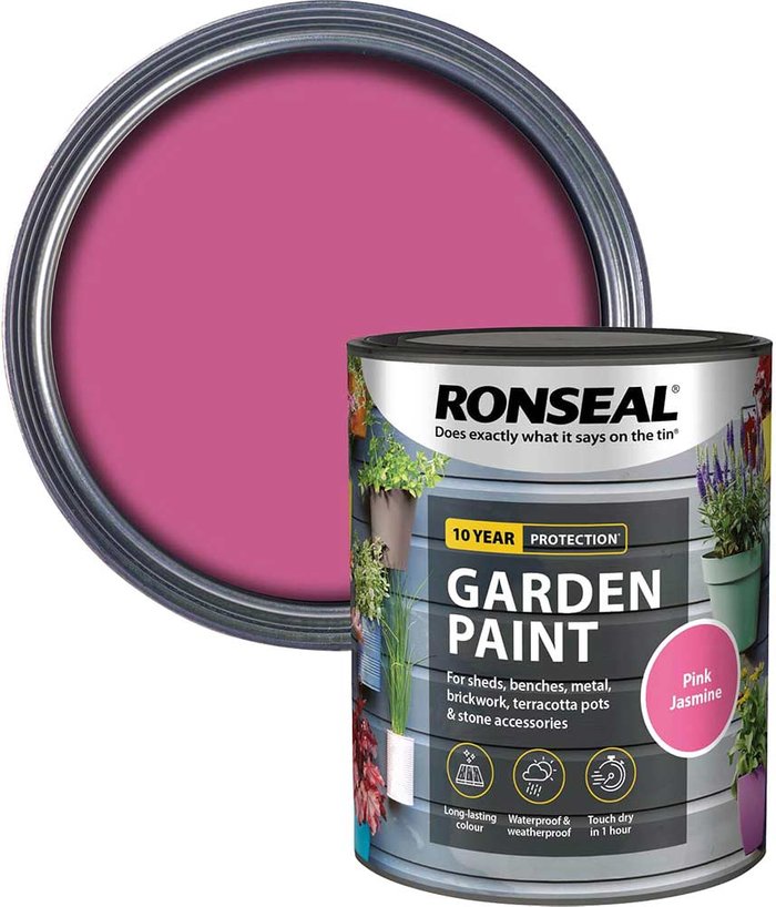 Tooled Up | Ronseal Ronseal General Purpose Garden Paint Pink Jasmine 750ml Ronseal Ronseal General Purpose Garden Paint Pink Jasmine 750ml