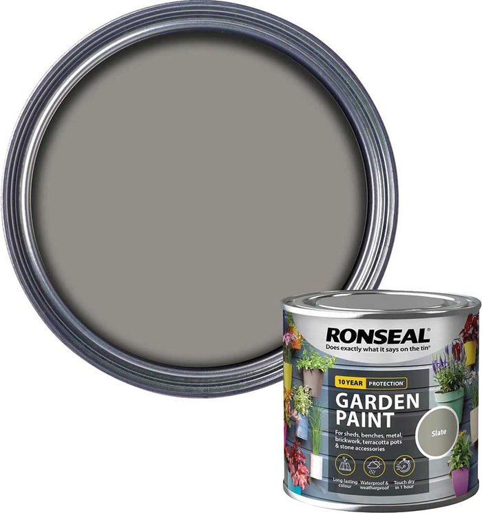 Tooled Up | Ronseal Ronseal General Purpose Garden Paint Slate 250ml Ronseal Ronseal General Purpose Garden Paint Slate 250ml