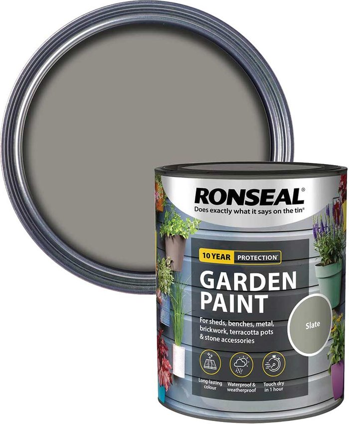 Tooled Up | Ronseal Ronseal General Purpose Garden Paint Slate 750ml Ronseal Ronseal General Purpose Garden Paint Slate 750ml