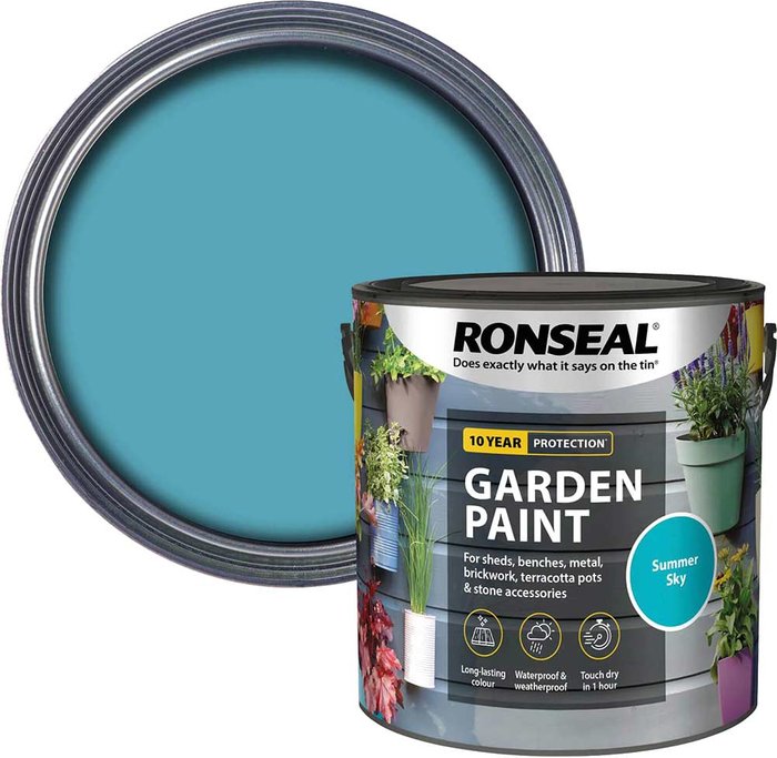 Tooled Up | Ronseal Ronseal General Purpose Garden Paint Summer Sky 2.5l Ronseal Ronseal General Purpose Garden Paint Summer Sky 2.5l