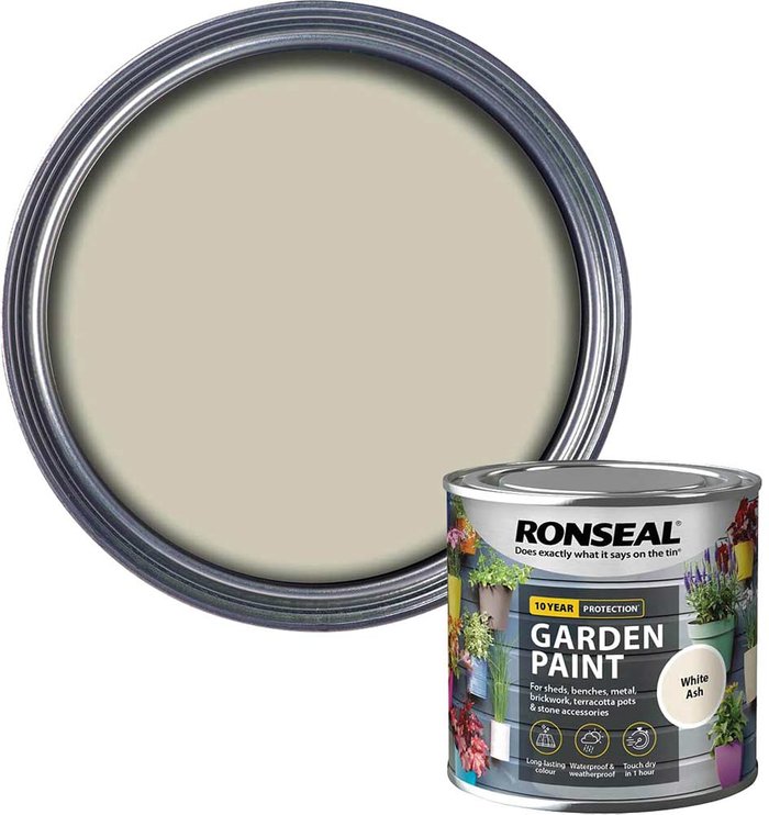 Tooled Up | Ronseal Ronseal General Purpose Garden Paint White Ash 250ml Ronseal Ronseal General Purpose Garden Paint White Ash 250ml