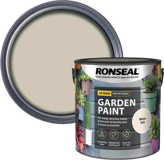 Tooled Up | Ronseal Ronseal General Purpose Garden Paint White Ash 2.5l Ronseal Ronseal General Purpose Garden Paint White Ash 2.5l