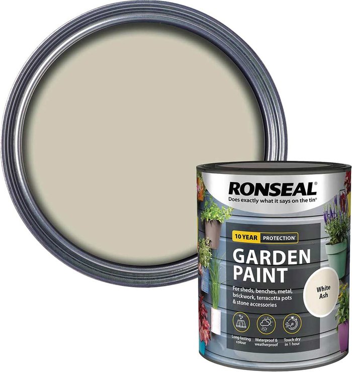 Tooled Up | Ronseal Ronseal General Purpose Garden Paint White Ash 750ml Ronseal Ronseal General Purpose Garden Paint White Ash 750ml