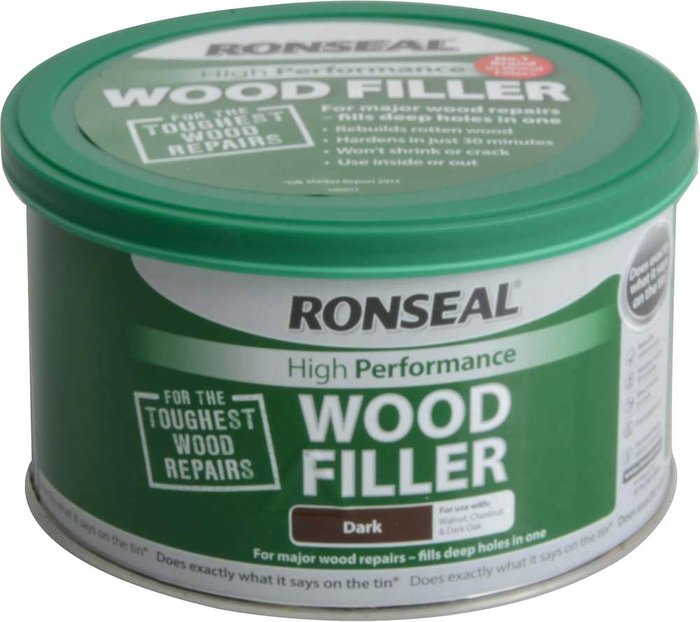 Tooled Up | Ronseal Ronseal High Performance Wood Filler Dark 275g Ronseal Ronseal High Performance Wood Filler Dark 275g