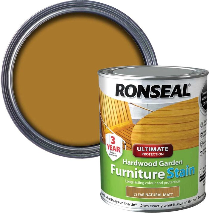Tooled Up | Ronseal Ronseal Hardwood Furniture Stain Natural Matt 750ml Ronseal Ronseal Hardwood Furniture Stain Natural Matt 750ml