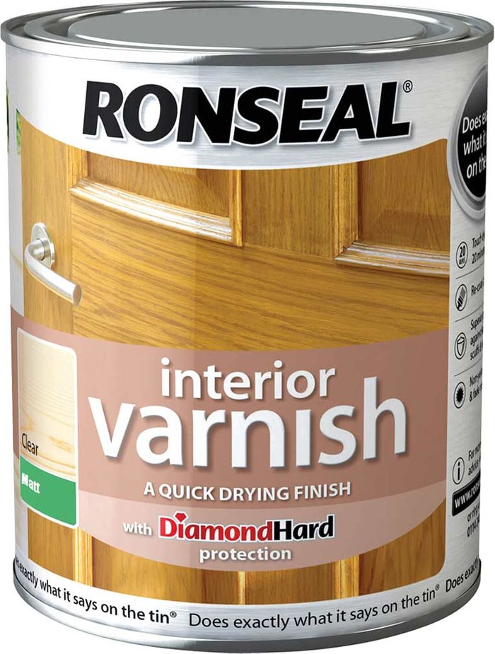 Tooled Up | Ronseal Ronseal Interior Matt Quick Dry Varnish Clear 2.5l Ronseal Ronseal Interior Matt Quick Dry Varnish Clear 2.5l