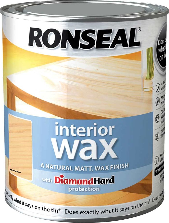 Tooled Up | Ronseal Ronseal Interior Wax Almond Wood 750ml Ronseal Ronseal Interior Wax Almond Wood 750ml