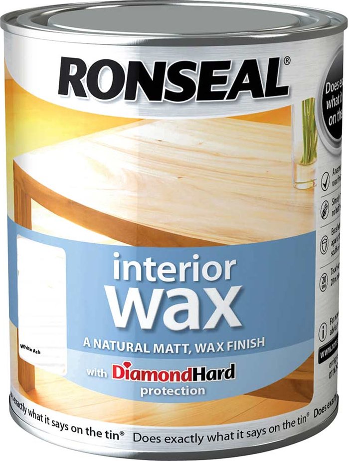 Tooled Up | Ronseal Ronseal Interior Wax White Ash 750ml Ronseal Ronseal Interior Wax White Ash 750ml