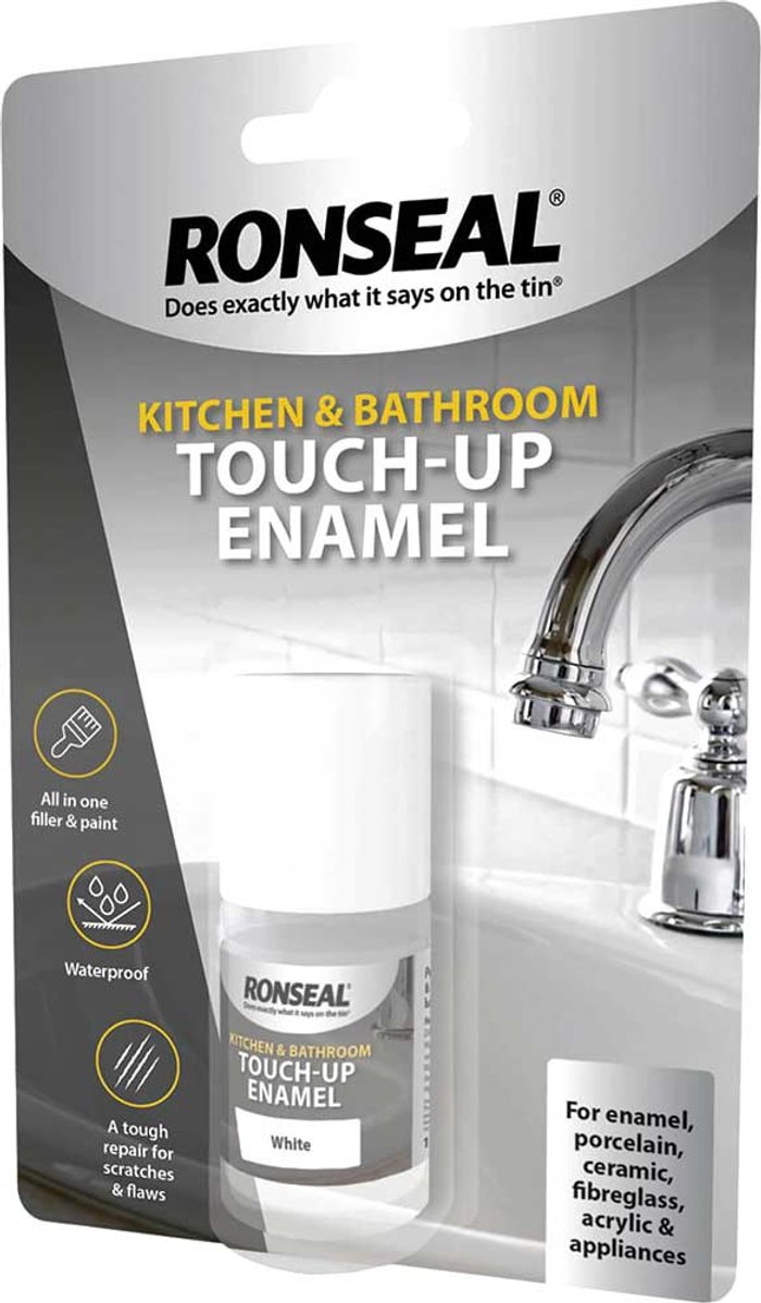 Tooled Up | Ronseal Ronseal Kitchen and Bathroom Touch Up Enamel Paint 10ml Ronseal Ronseal Kitchen and Bathroom Touch Up Enamel Paint 10ml