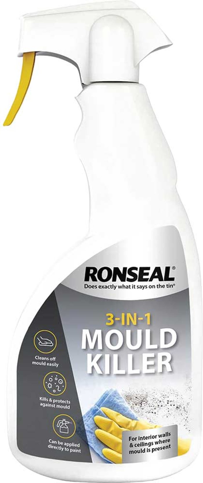 Tooled Up | Ronseal Ronseal 3-IN-1 Mould Killer Trigger Spray 500ml Ronseal Ronseal 3-IN-1 Mould Killer Trigger Spray 500ml