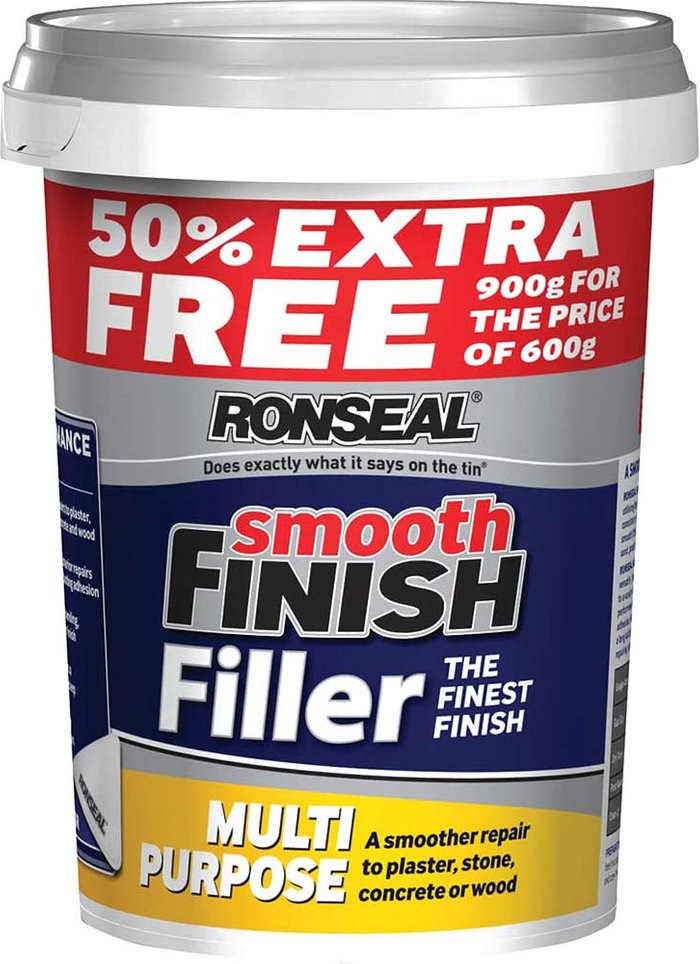 Tooled Up | Ronseal Ronseal Smooth Finish Multi Purpose Interior Wall Ready Mix Filler 900g Ronseal Ronseal Smooth Finish Multi Purpose Interior Wall Ready Mix Filler 900g
