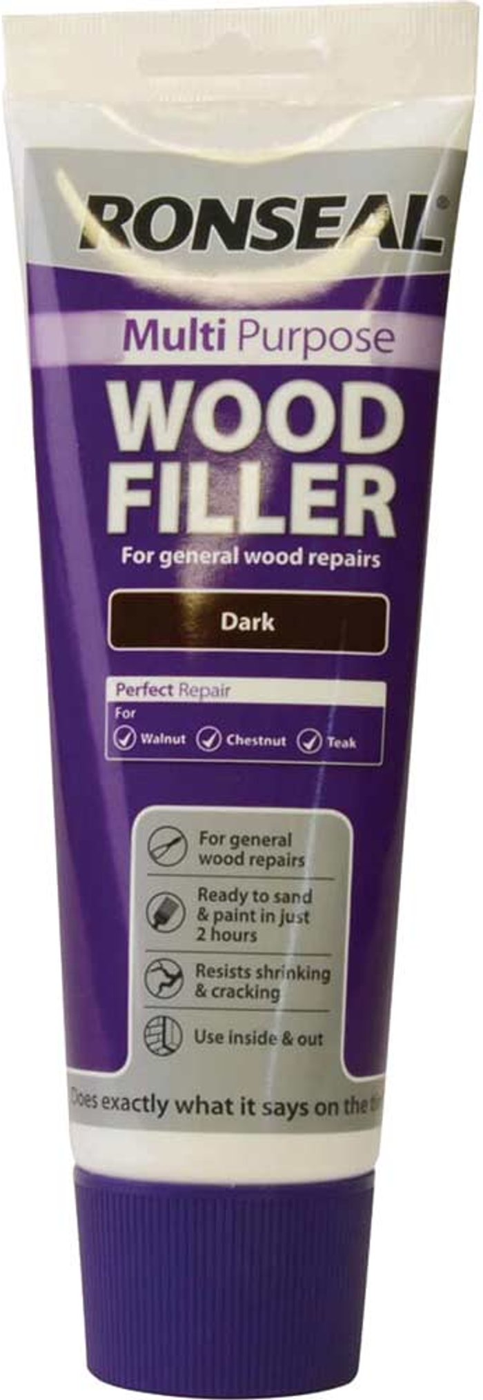 Tooled Up | Ronseal Ronseal Multi Purpose Wood Filler Tube Dark 325g Ronseal Ronseal Multi Purpose Wood Filler Tube Dark 325g
