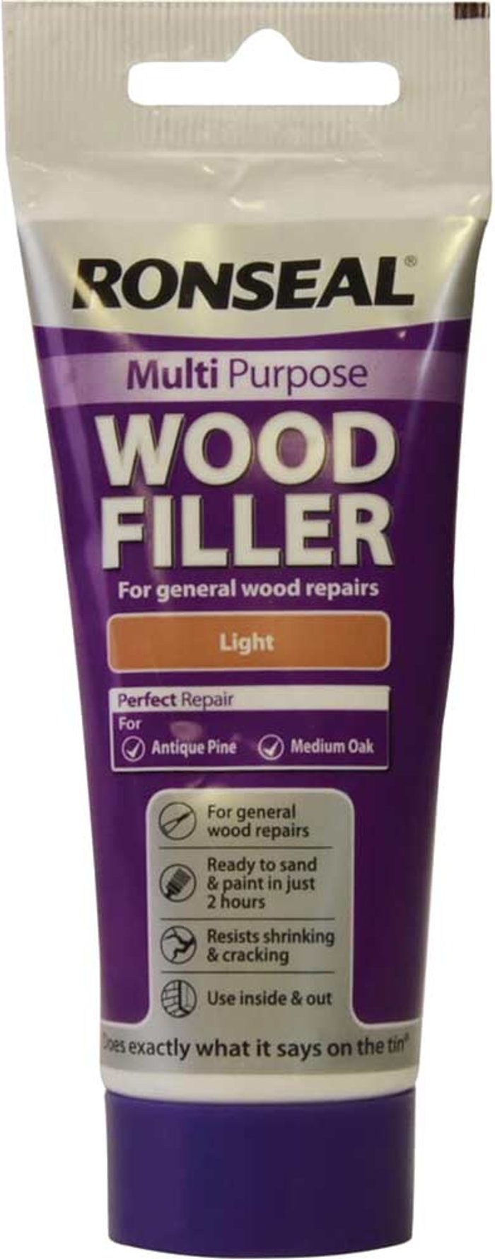 Tooled Up | Ronseal Ronseal Multi Purpose Wood Filler Tube Light 100g Ronseal Ronseal Multi Purpose Wood Filler Tube Light 100g