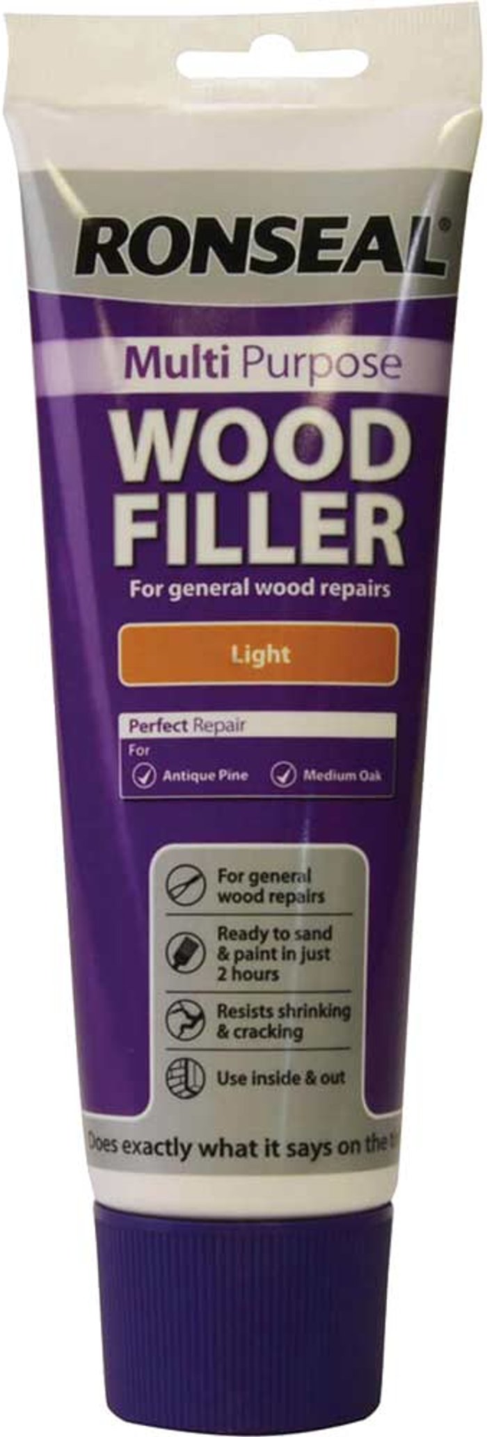 Tooled Up | Ronseal Ronseal Multi Purpose Wood Filler Tube Light 325g Ronseal Ronseal Multi Purpose Wood Filler Tube Light 325g