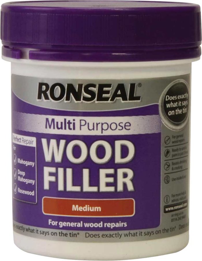 Tooled Up | Ronseal Ronseal Multipurpose Wood Filler Medium 250g Ronseal Ronseal Multipurpose Wood Filler Medium 250g