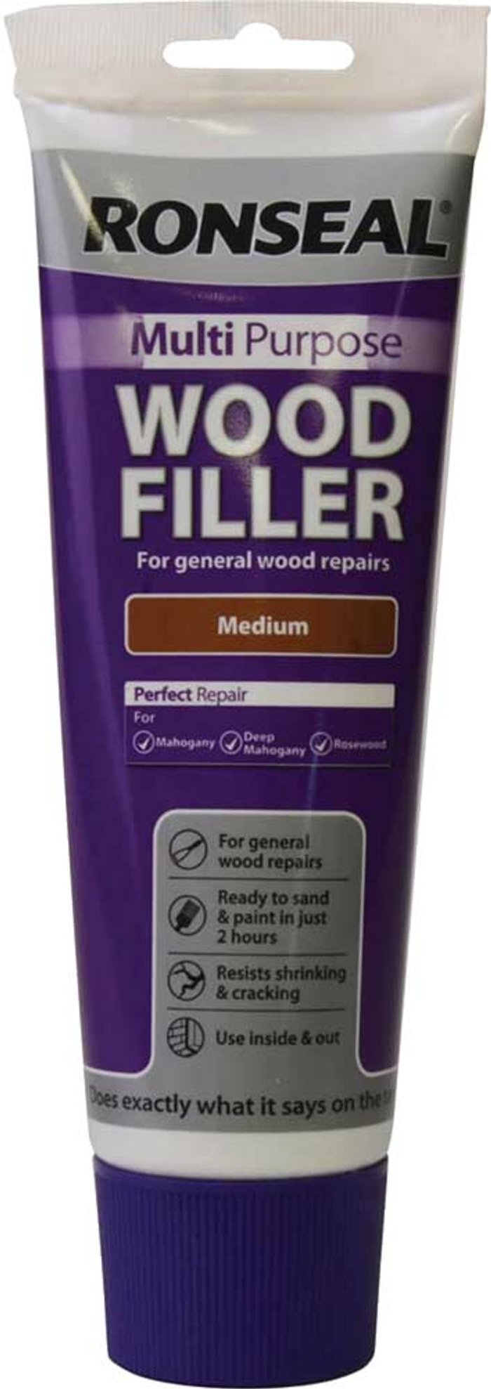 Tooled Up | Ronseal Ronseal Multi Purpose Wood Filler Tube Medium 325g Ronseal Ronseal Multi Purpose Wood Filler Tube Medium 325g