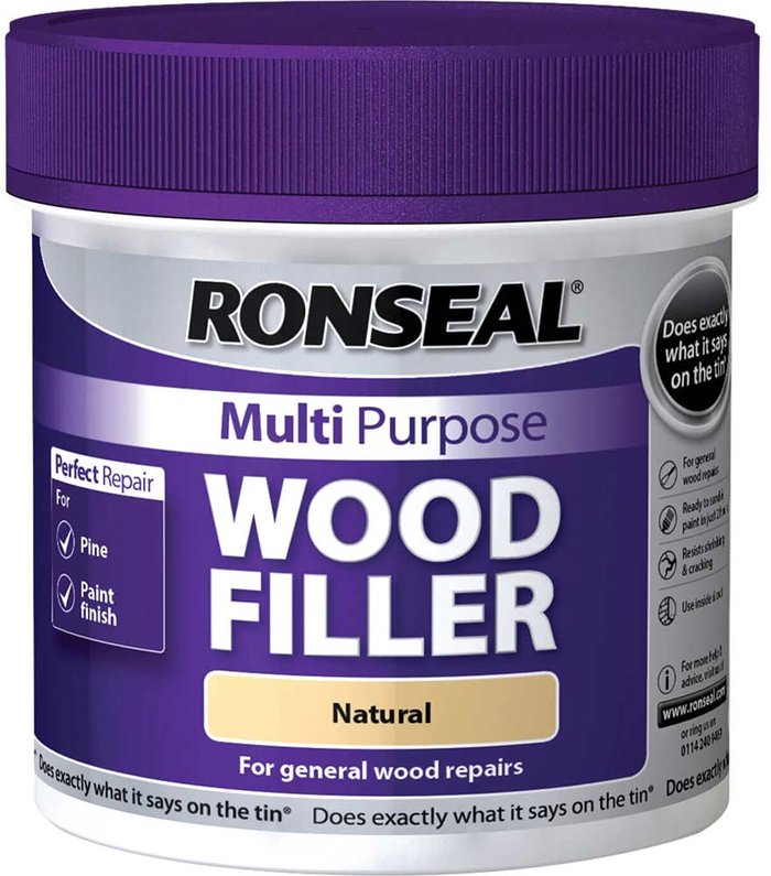 Tooled Up | Ronseal Ronseal Multi Purpose Wood Filler Tub Natural 465g Ronseal Ronseal Multi Purpose Wood Filler Tub Natural 465g