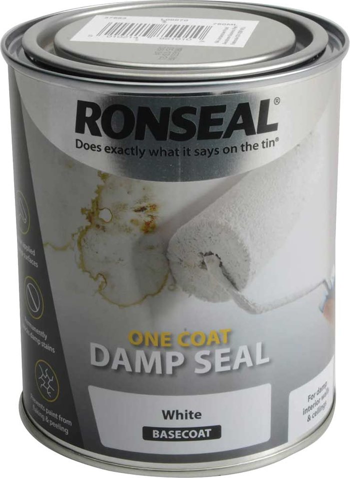 Tooled Up | Ronseal Ronseal One Coat Damp Seal Anti-Mould Paint - 750ml Ronseal Ronseal One Coat Damp Seal Anti-Mould Paint - 750ml