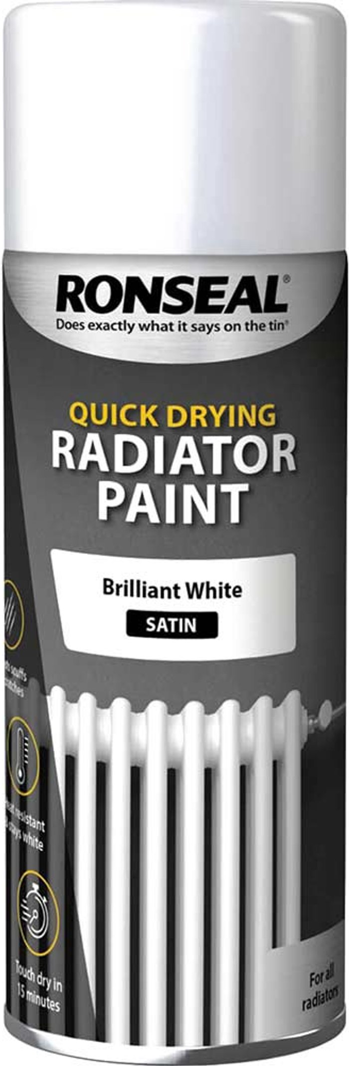 Tooled Up | Ronseal Ronseal One Coat Radiator Aerosol White 400ml Ronseal Ronseal One Coat Radiator Aerosol White 400ml