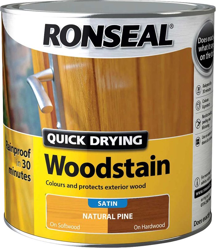 Tooled Up | Ronseal Ronseal Quick Dry Satin Woodstain Natural Pine 2.5l Ronseal Ronseal Quick Dry Satin Woodstain Natural Pine 2.5l